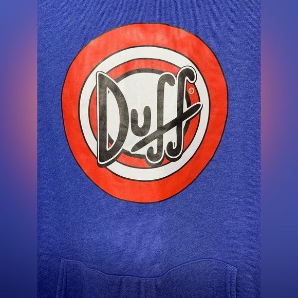 Homer Simpson Terminator Duff Beer Men’s Large Blue Hoodie Big Graphic - Picture 4 of 6